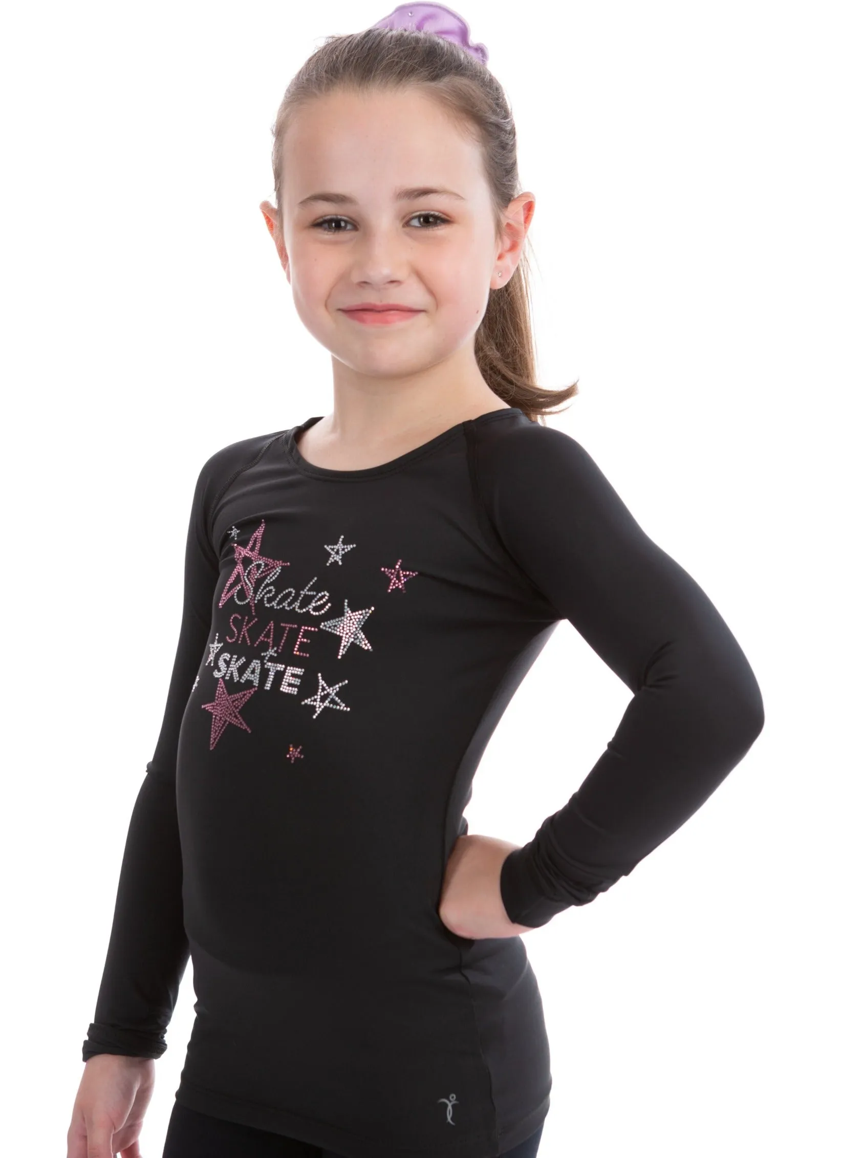 Black Skate Like A Star Top - Pink