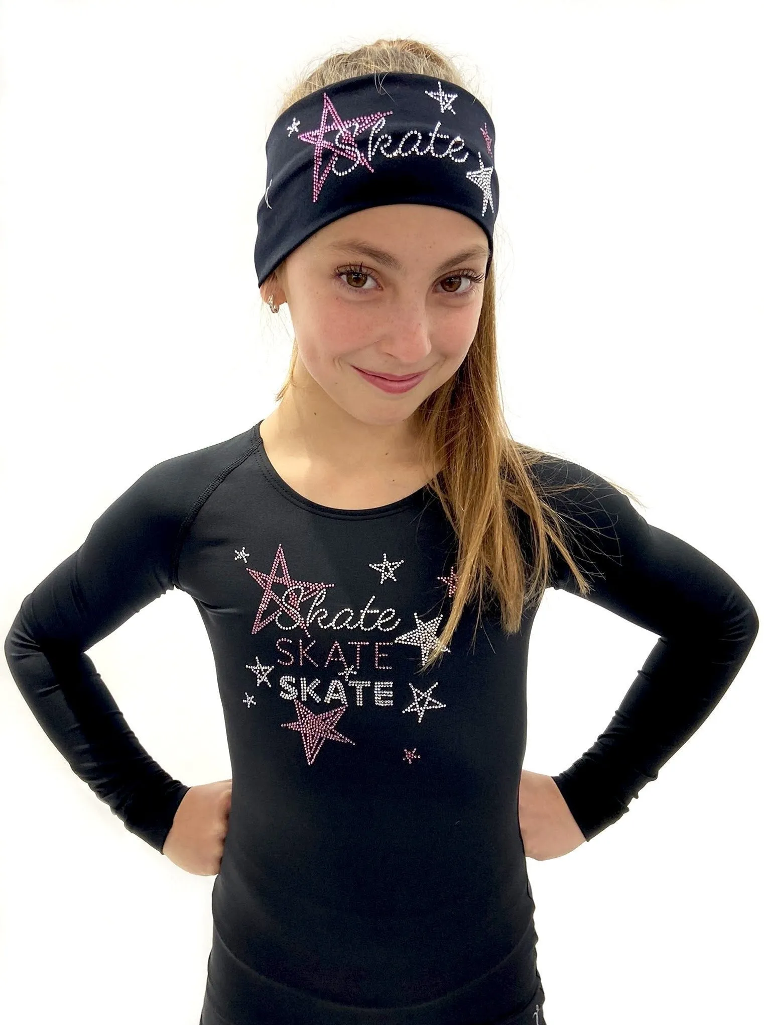 Black Skate Like A Star Top - Pink