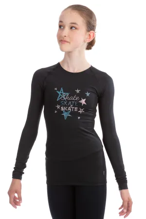 Black Skate Like A Star Top - Turquoise