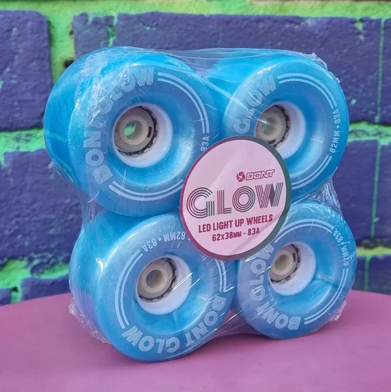 Bont Light Up Glow Tickle Blue Wheels 83A - 4 pack