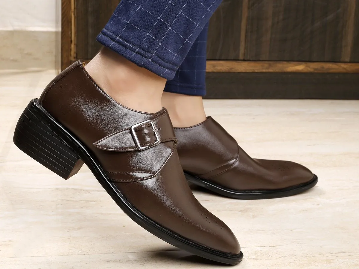 Bxxy's Trendy Single Monk Strap Slip-ons For Men