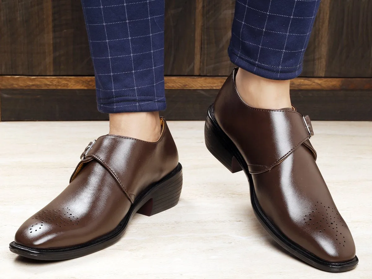 Bxxy's Trendy Single Monk Strap Slip-ons For Men