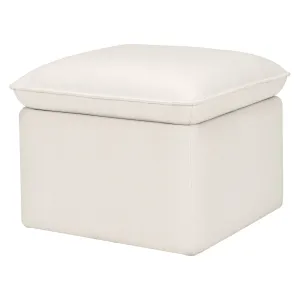 Cali Storage Ottoman | Cream Eco-Performance Fabric with USB