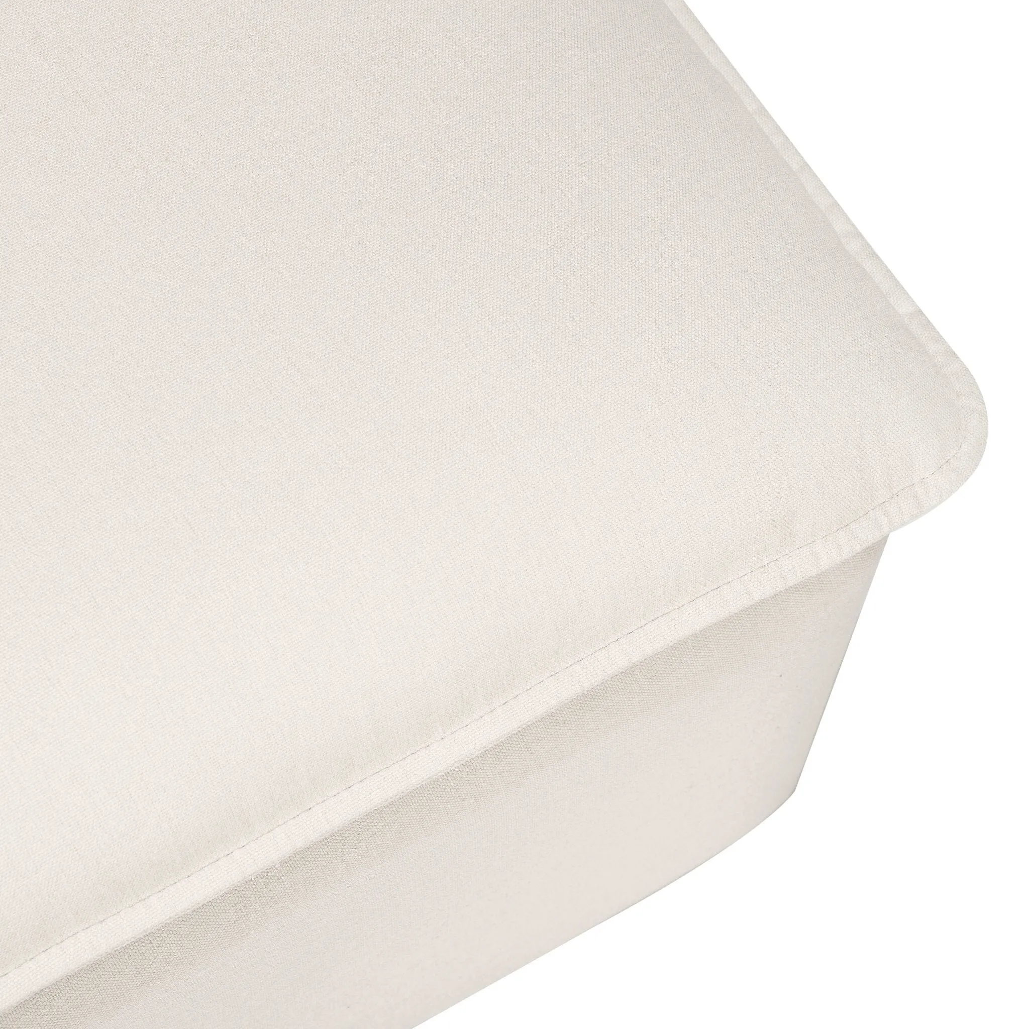 Cali Storage Ottoman | Cream Eco-Performance Fabric with USB