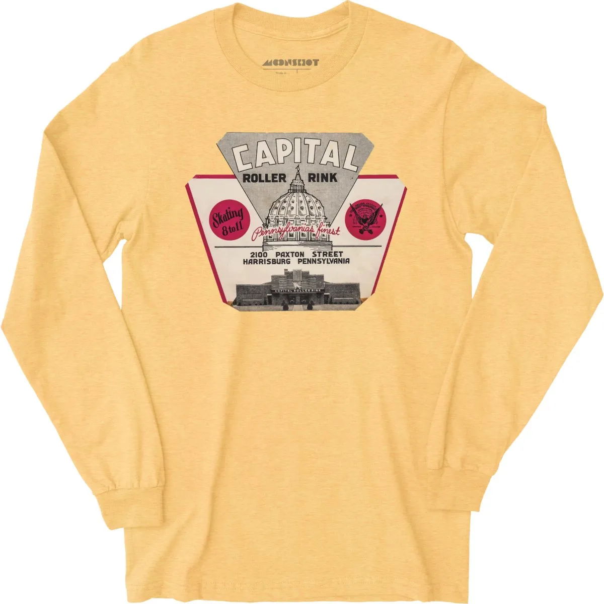 Capital Roller Rink - Harrisburg, PA - Vintage Roller Rink - Long Sleeve T-Shirt