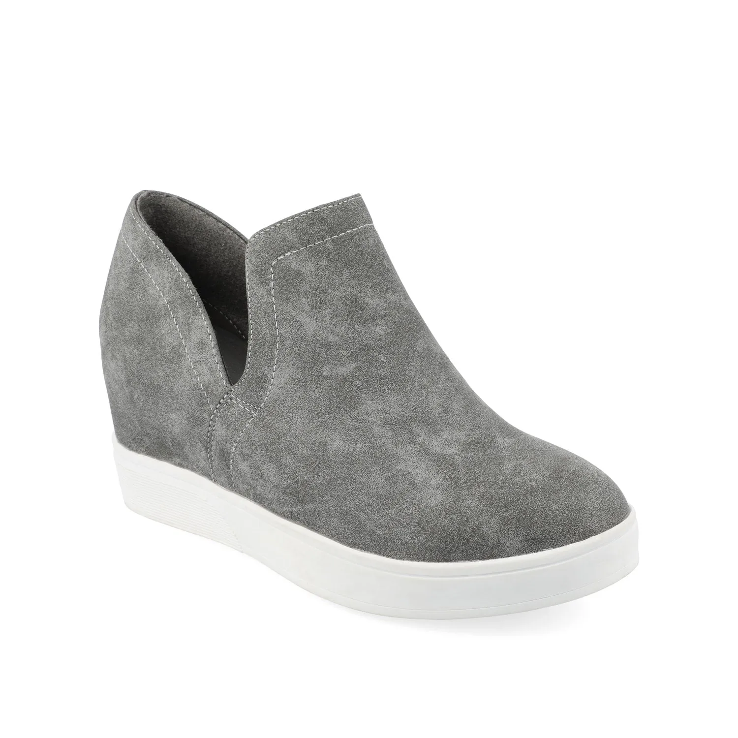 CARDI WEDGE SNEAKERS IN FAUX LEATHER