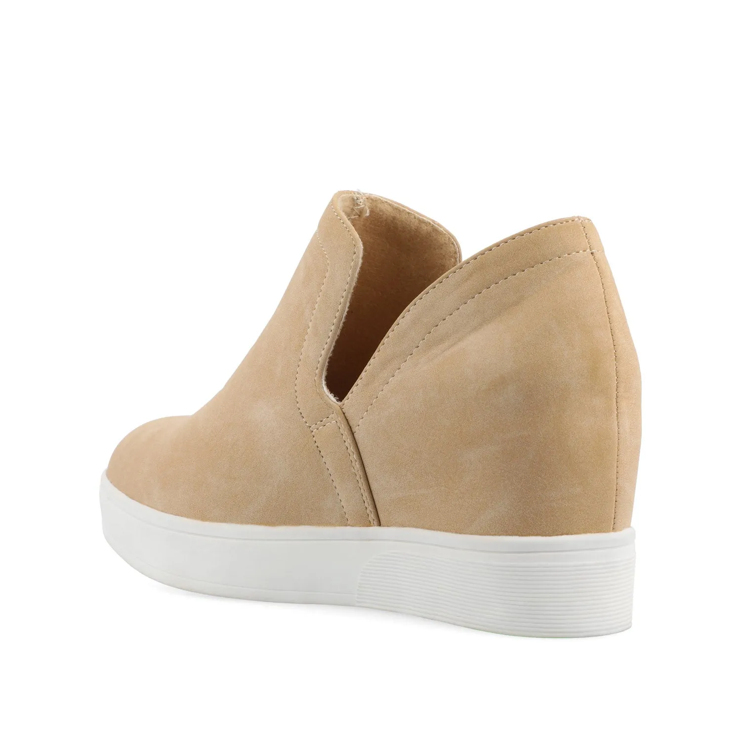 CARDI WEDGE SNEAKERS IN FAUX LEATHER