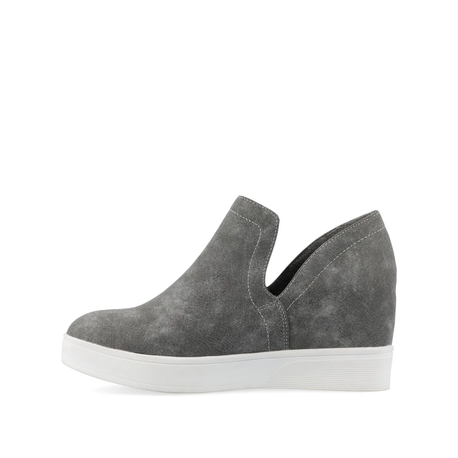 CARDI WEDGE SNEAKERS IN FAUX LEATHER