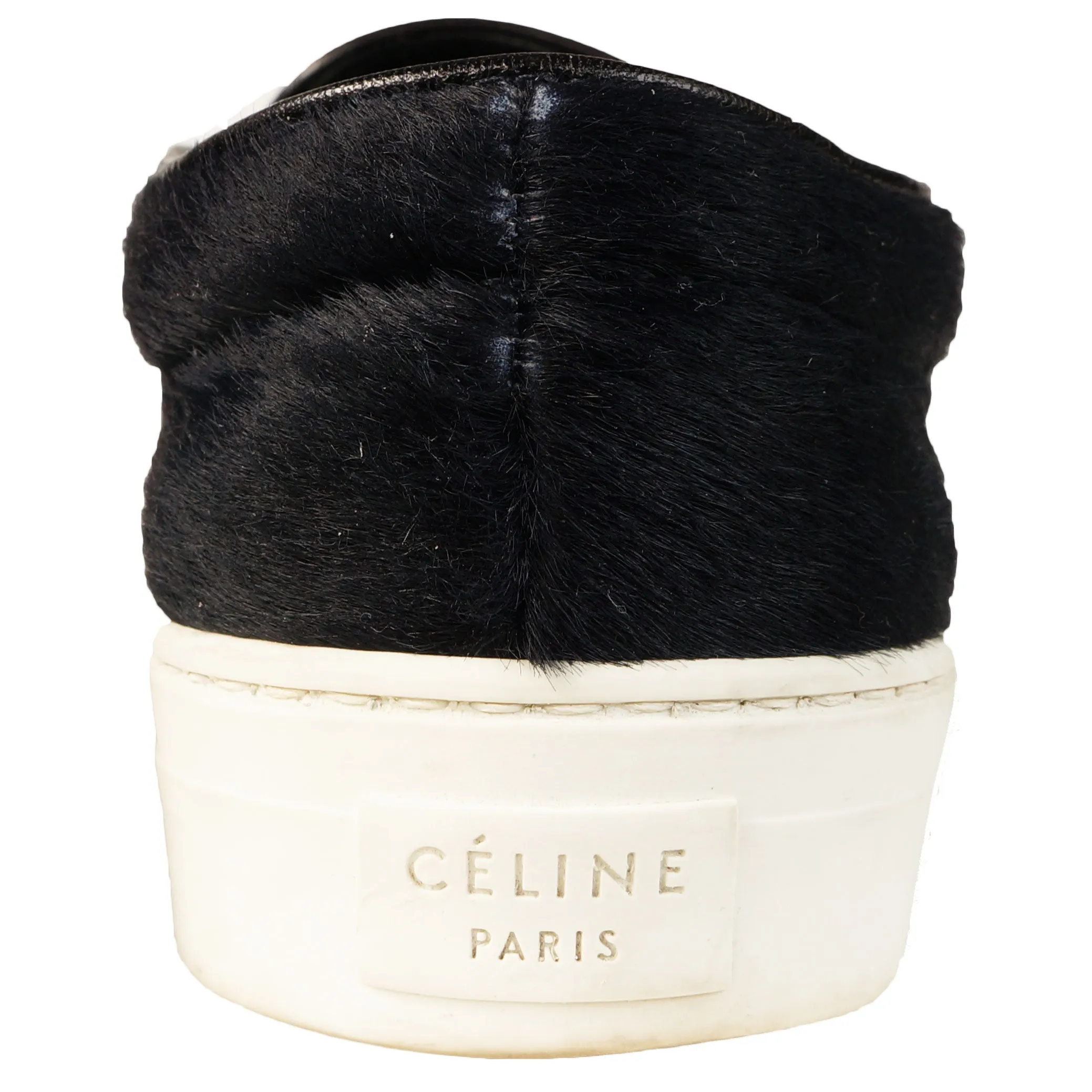 Celine Calfskin Pony-Style Slip-On Sneakers