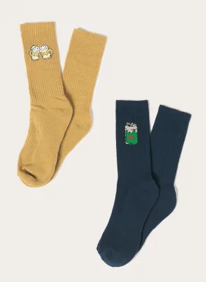 Cheers Mate 2-Pack Socks Mustard/Slate