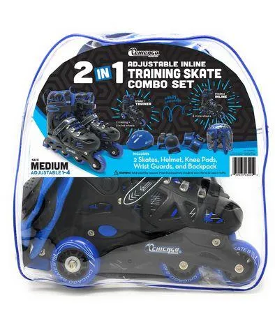 Chicago Skates - Adjustable Rollerblade Combo Set