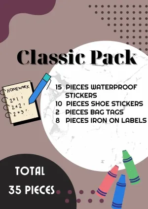 Classic Combo Label Pack - Set of 35 pieces