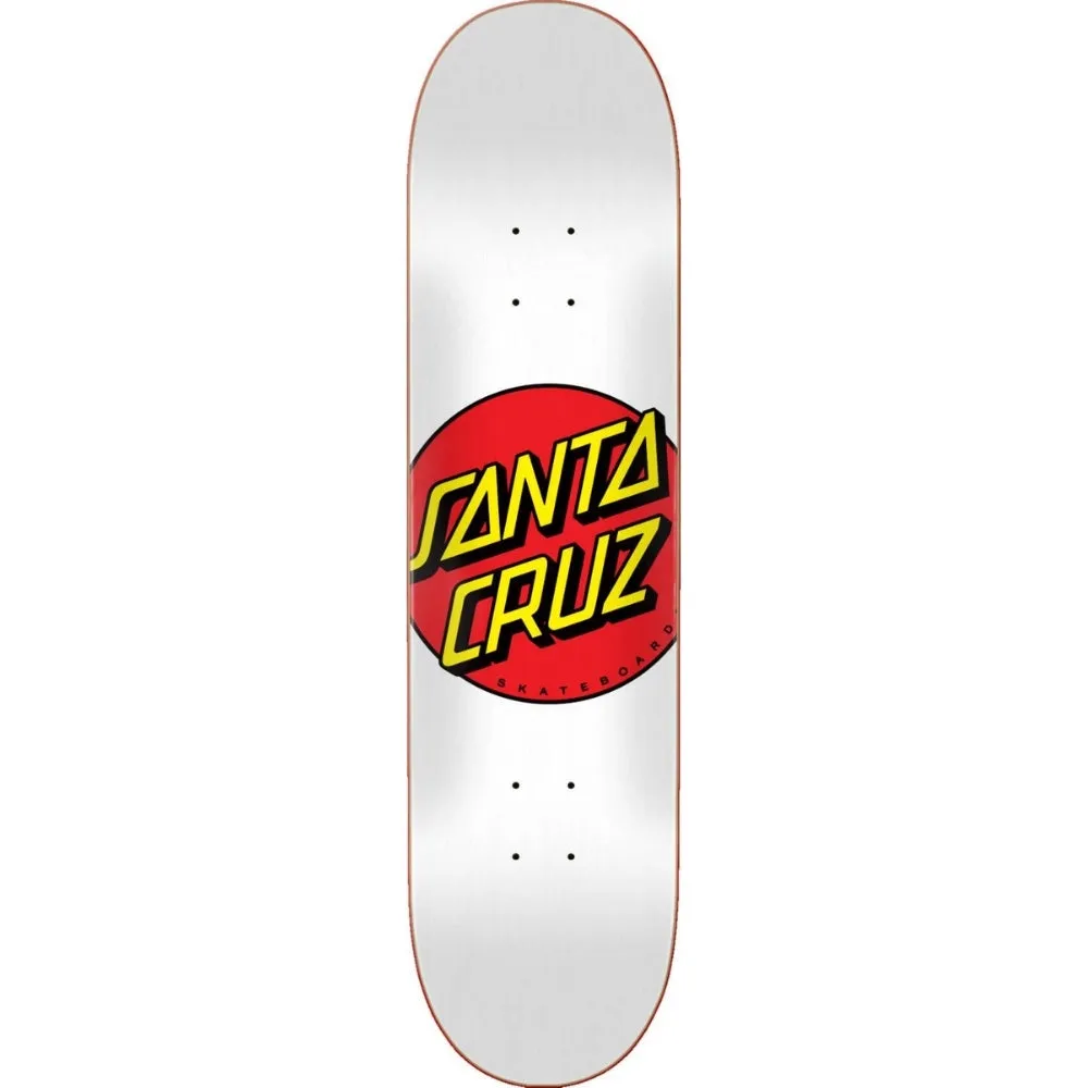 Classic Dot White 8.0" Skateboard Deck