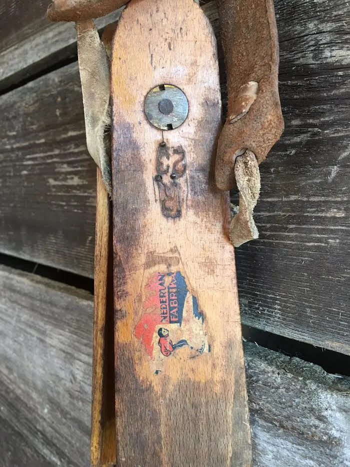 Classic Vintage Wooden Ice Skates Made in Netherlands