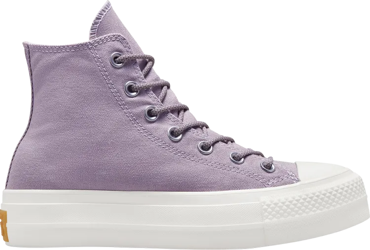 Converse Wmns Chuck Taylor All Star Lift Platform Canvas High Lucid Lilac Sneakers, Purple