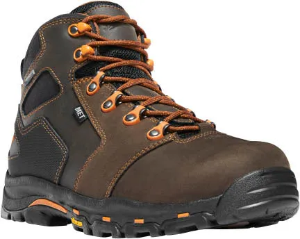 'Danner' Men's 4.5" Vicious Met Guard EH WP Comp Toe - Brown / Orange