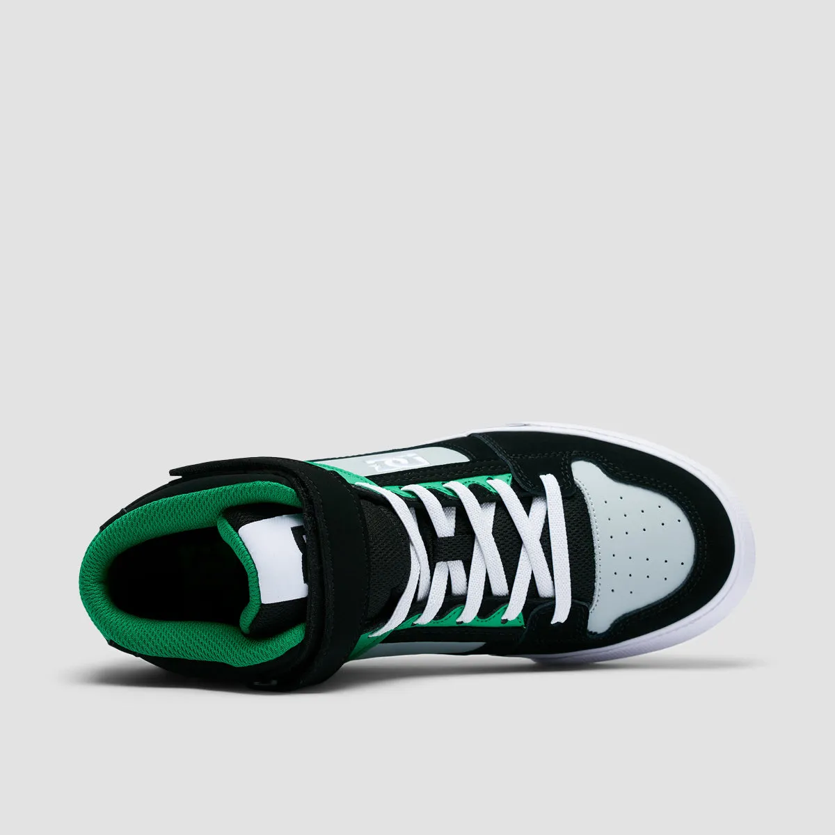 DC Pure HT EV High Top Shoes - Black/Kelly Green - Kids