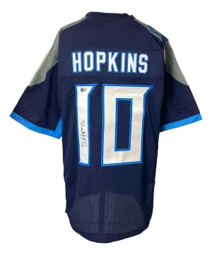 DeAndre Hopkins Tennessee Signed Navy Blue Football Jersey BAS