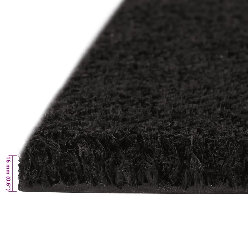 Door Mat Black 80x100 cm Tufted Coir