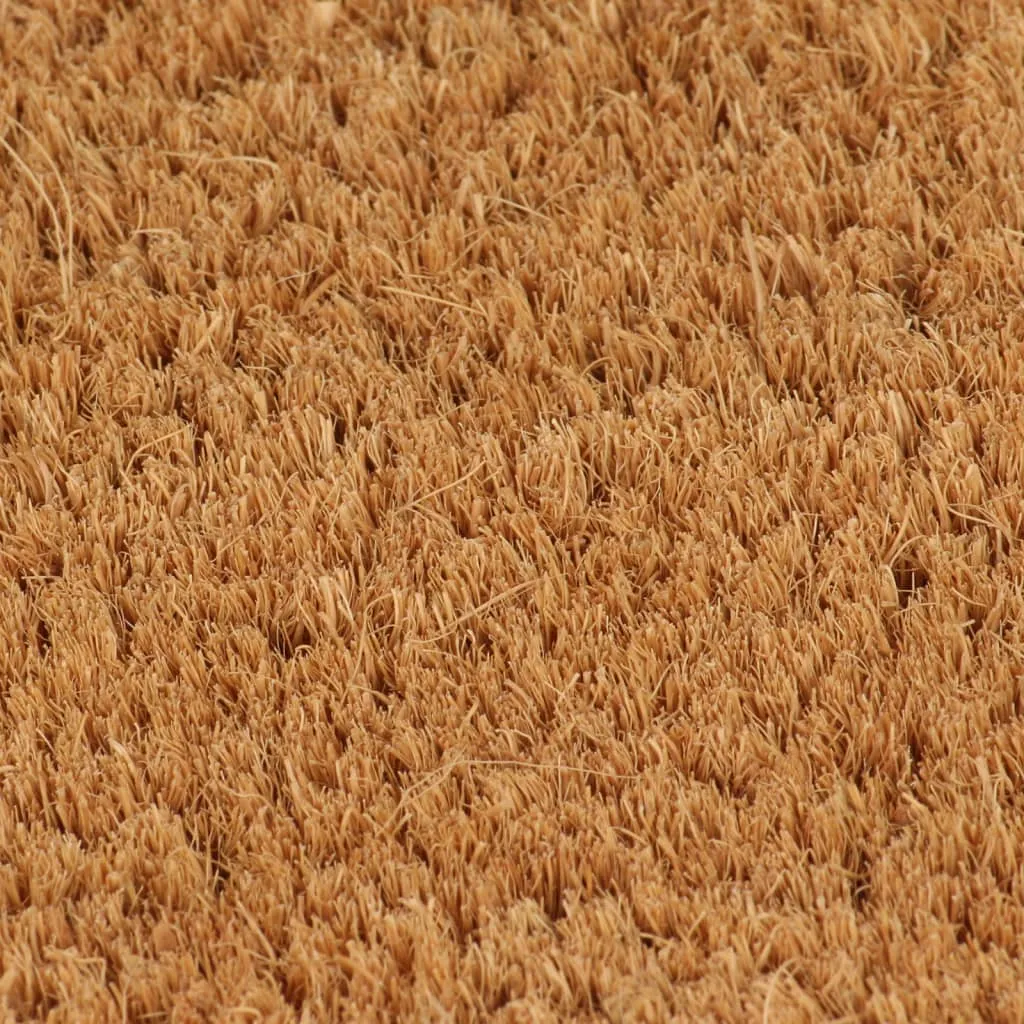 Door Mat Natural Half Round 60x90 cm Tufted Coir