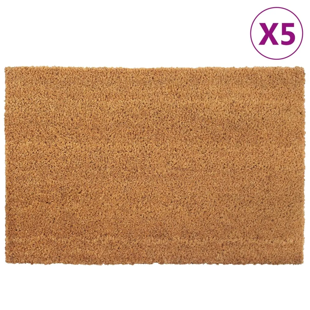 Door Mats 5 pcs Natural 40x60 cm Tufted Coir