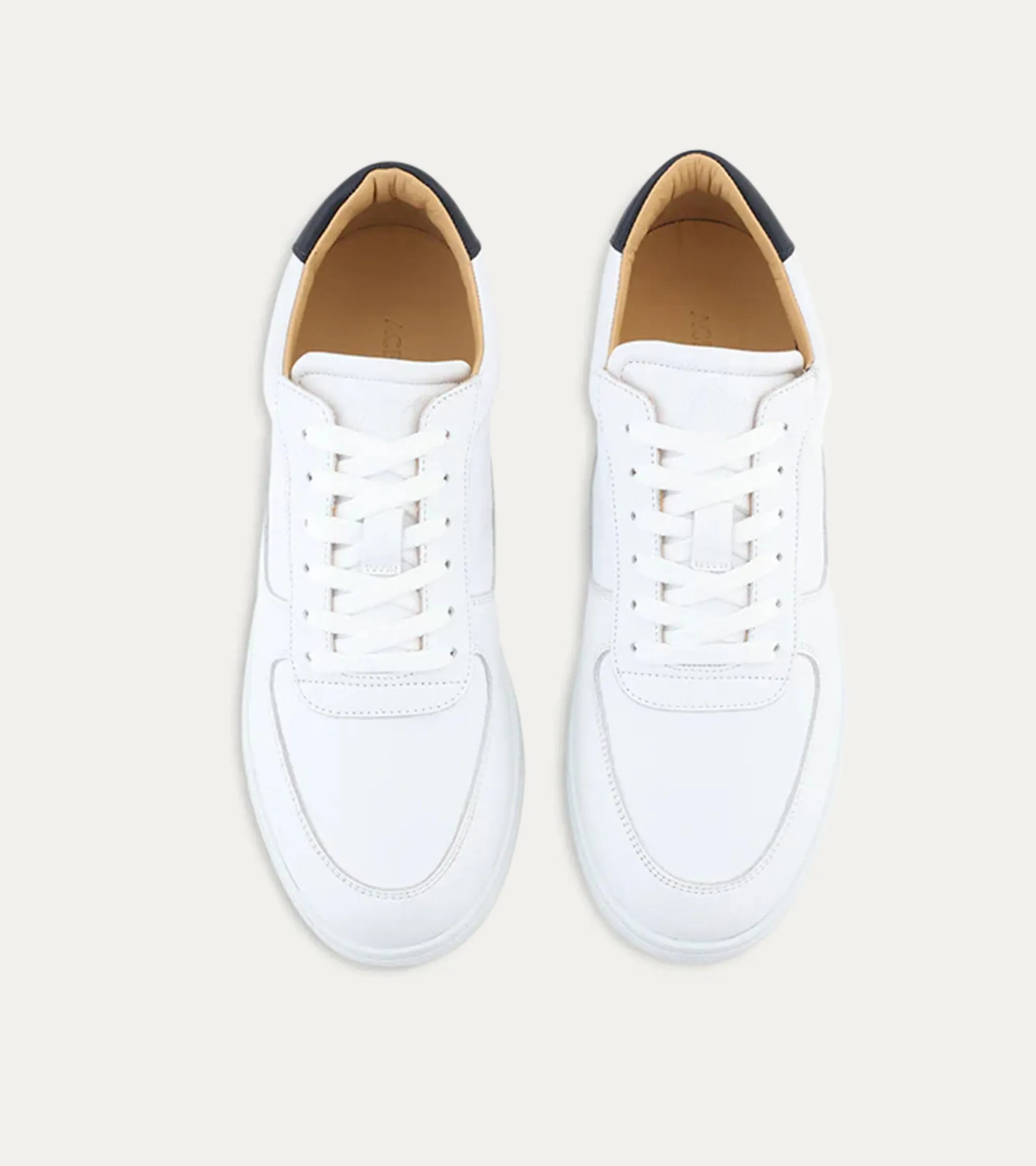 Dress Sneakers in White and Navy