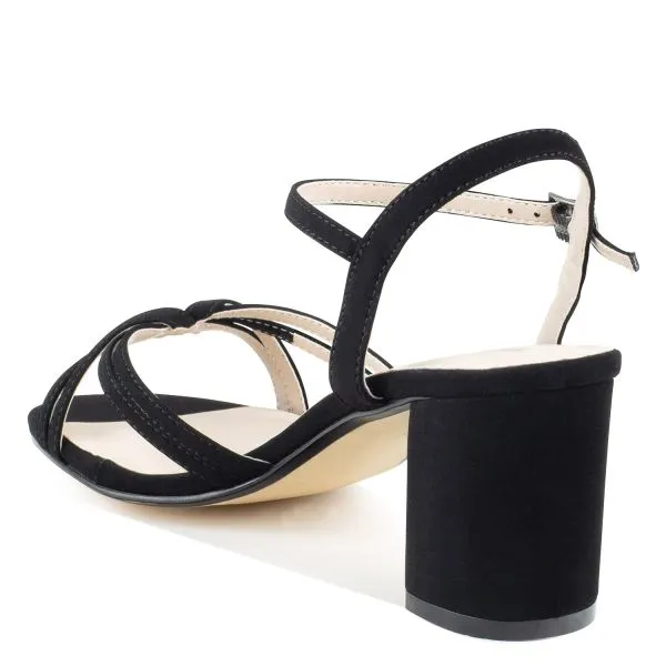 Elle 2.25 Block Heel | Black, Champagne, Silver