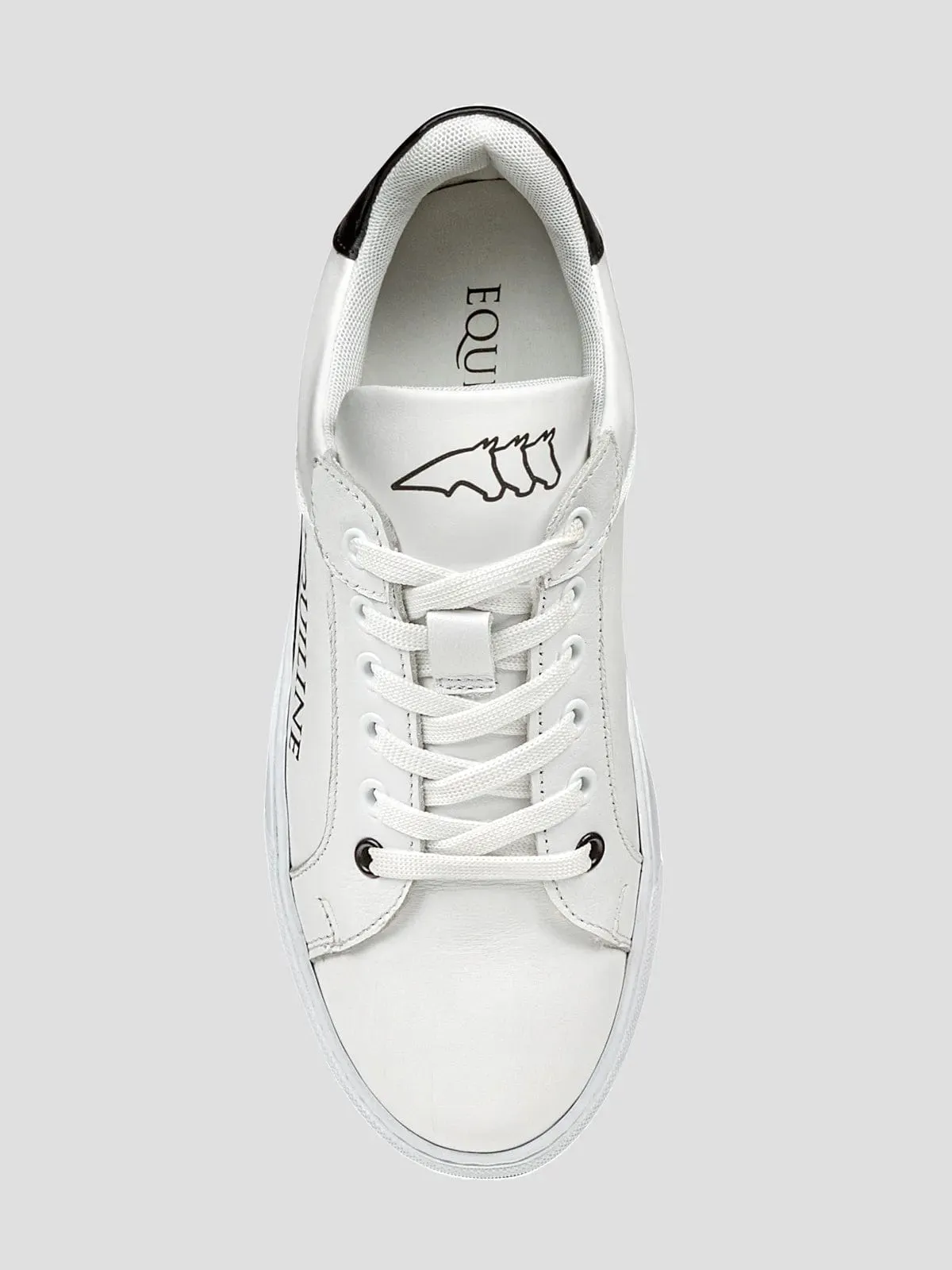 Equiline- Triangle Logo Leather Sneakers