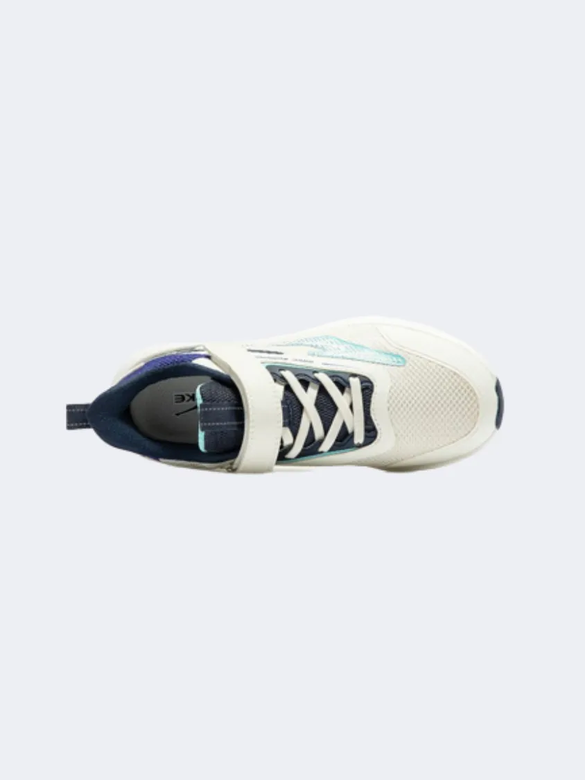 Erke Bounce Gs-Boys Running Shoes White/Dark Blue