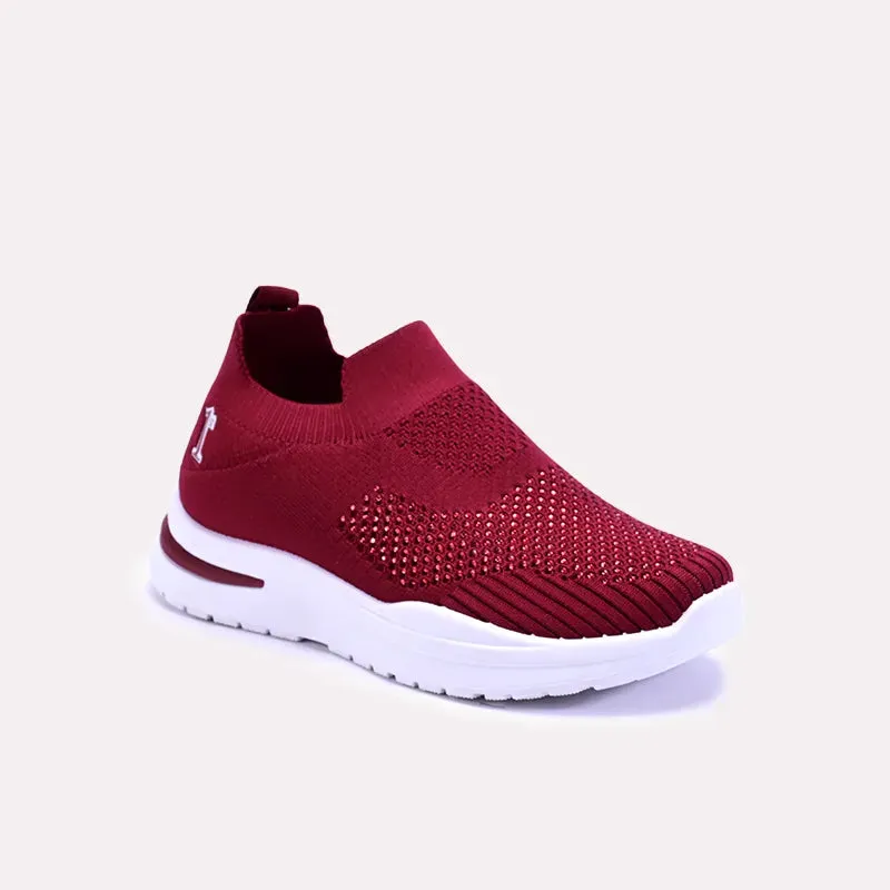 Ethelinda Maroon Slip On Sneakers 0440736