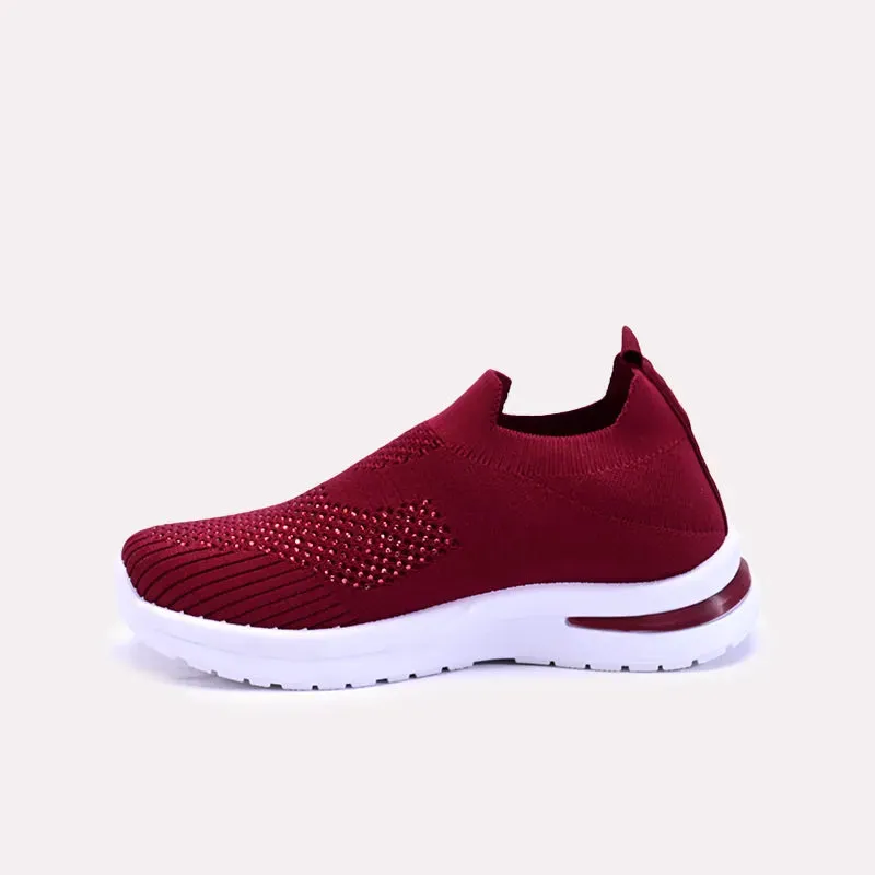 Ethelinda Maroon Slip On Sneakers 0440736