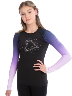 Faded Pastel Sprinkle Skate Top - Lilac