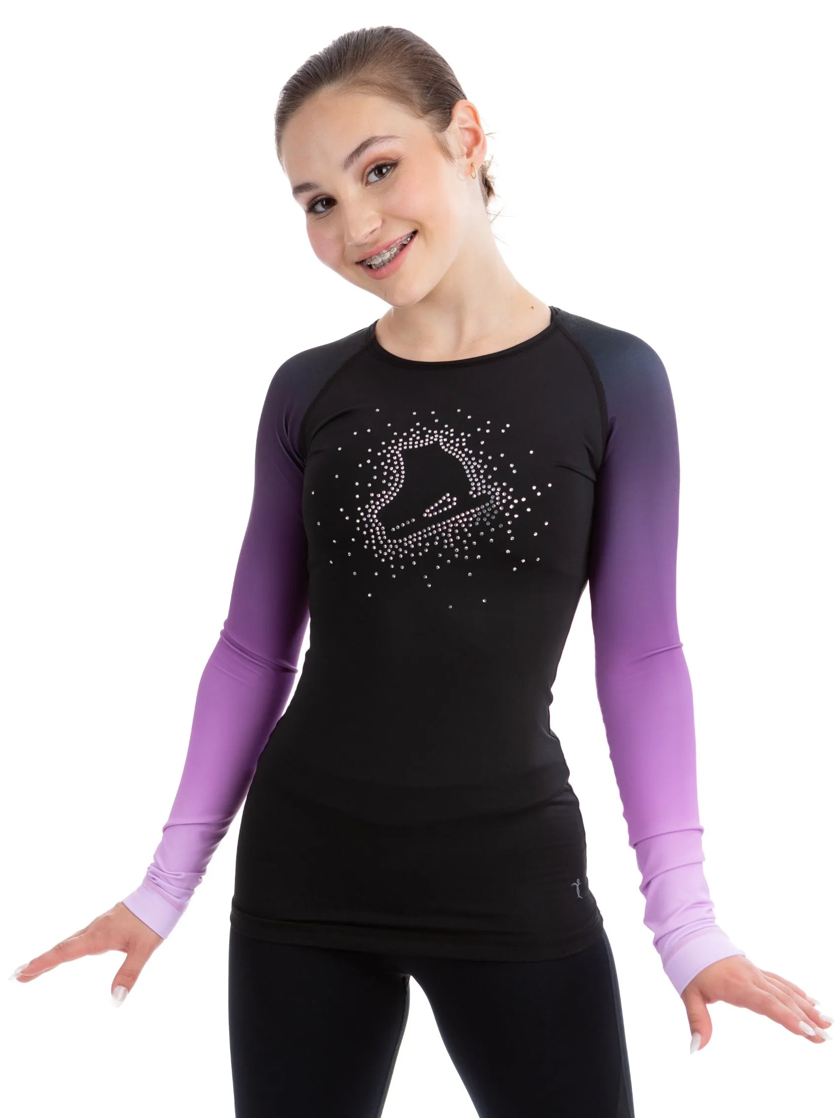 Faded Pastel Sprinkle Skate Top - Lilac