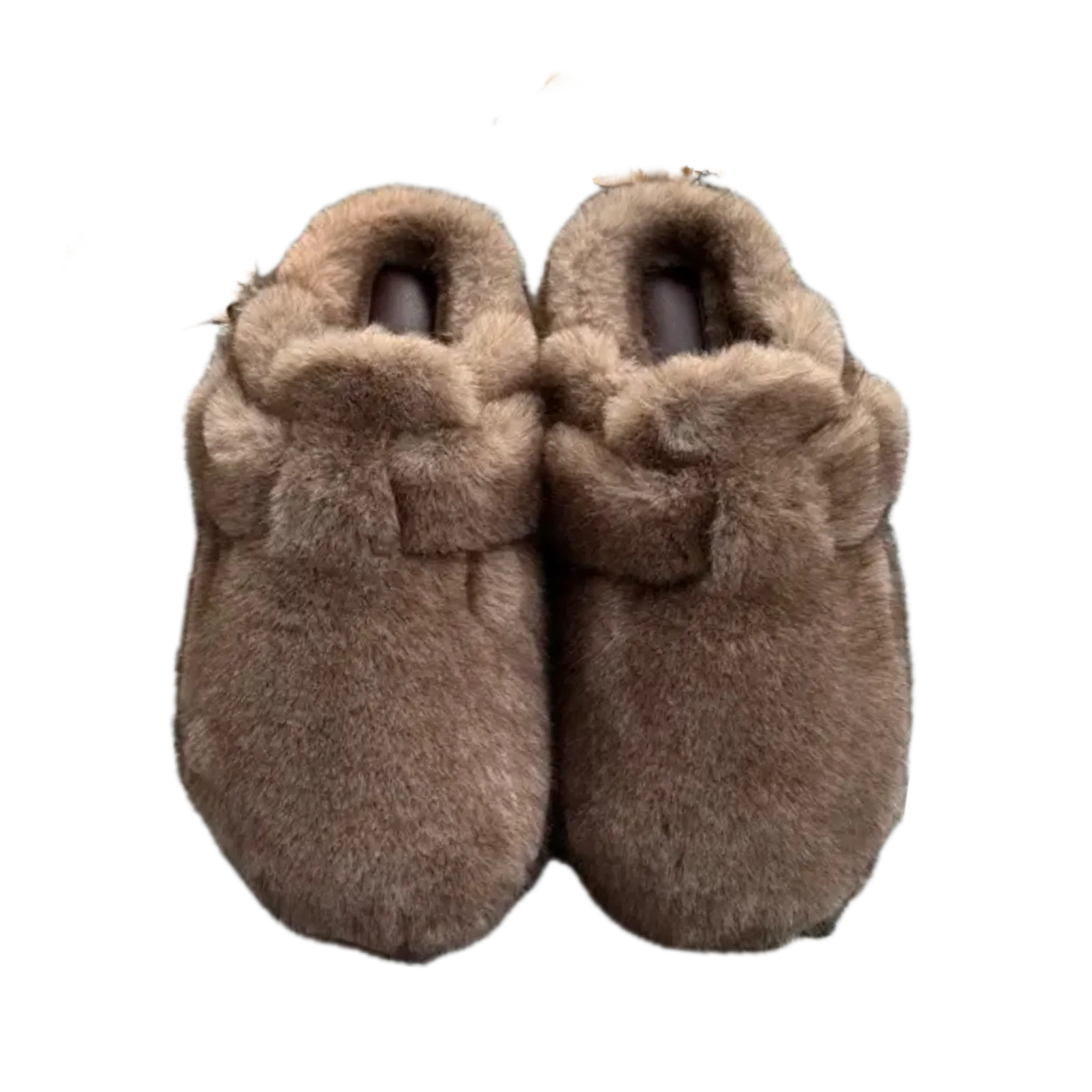 Faux Fur Clogs - Natural