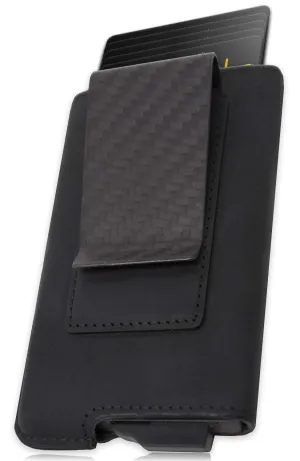 Fidelo Minimalist Wallet for Men - Slim Credit Card Holder RFID Mens Wallets - LEATHER