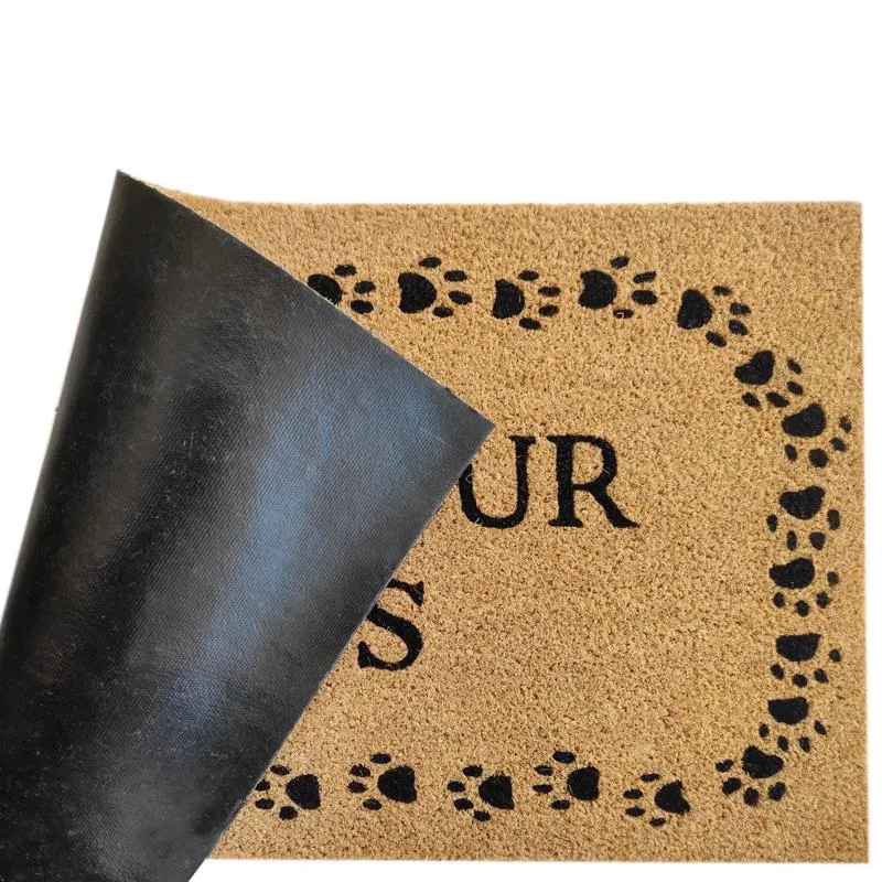 First Concept 18 in. W X 30 in. L Black/Brown Wipe Your Paws Coir Door Mat