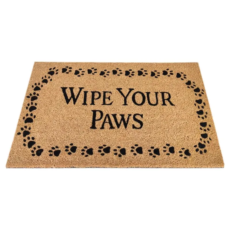 First Concept 18 in. W X 30 in. L Black/Brown Wipe Your Paws Coir Door Mat