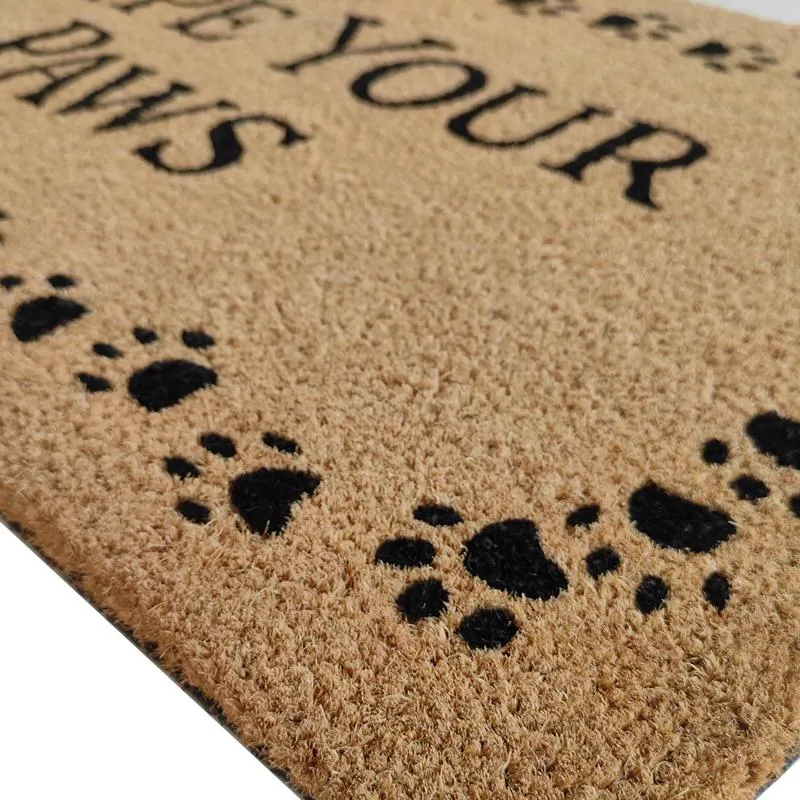 First Concept 18 in. W X 30 in. L Black/Brown Wipe Your Paws Coir Door Mat