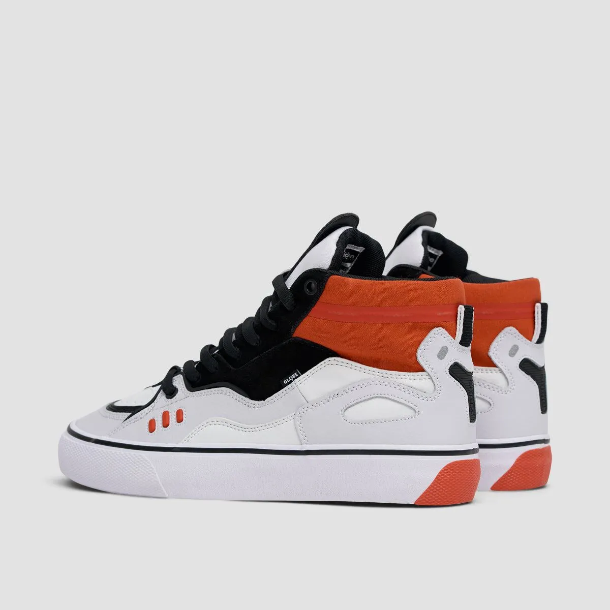 Globe Dimension High Top Shoes - White/Black/Red