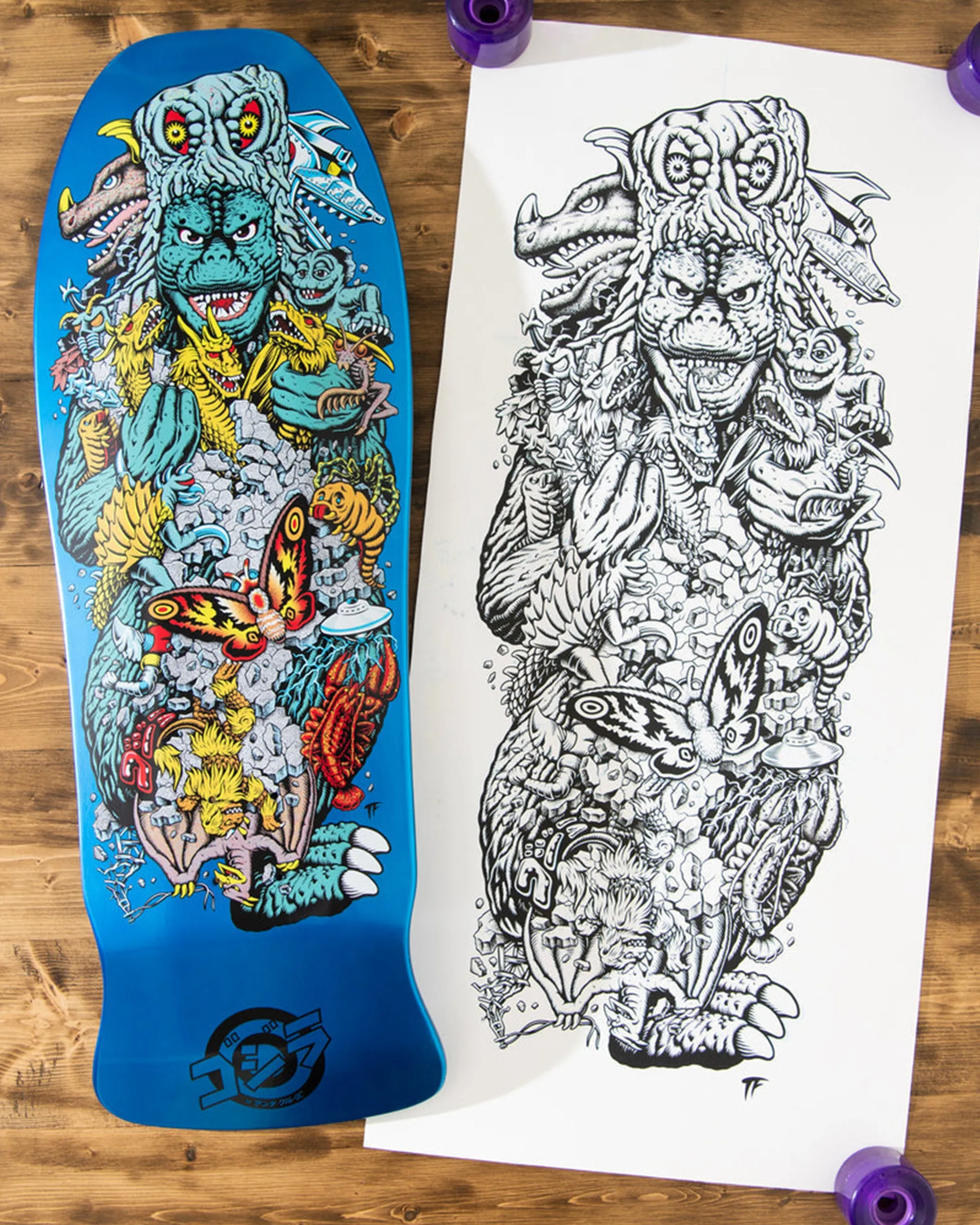 Godzilla Kaiju Roskopp Santa Cruz 10.125" Skateboard Deck