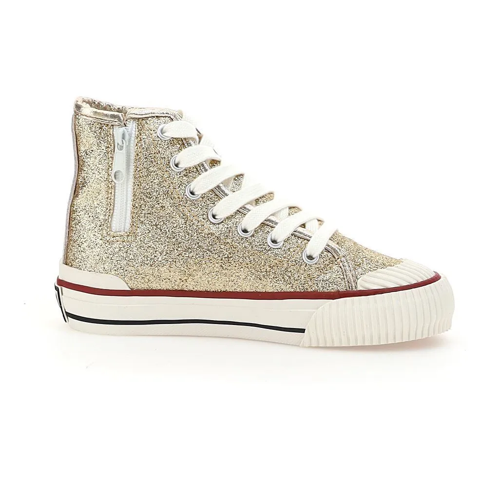 Gold Mickey High Top Sneakers