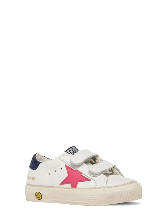 Golden Goose   May school leather strap sneakers 