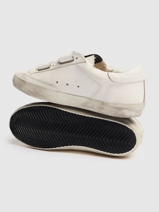 Golden Goose   Old School leather strap sneakers 