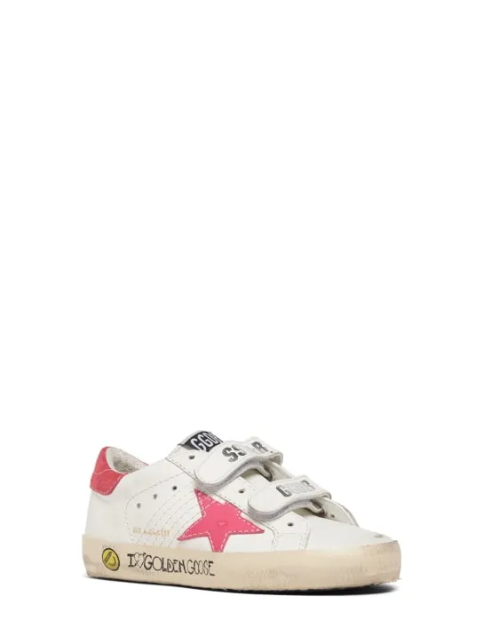 Golden Goose   Old school leather strap sneakers 