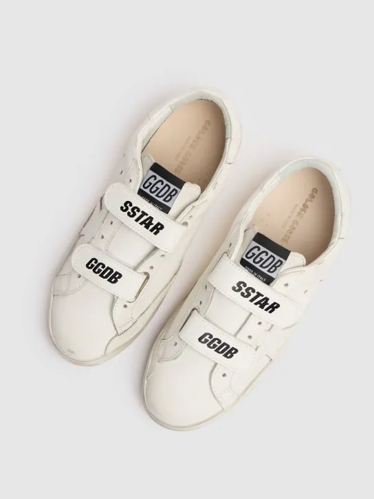 Golden Goose   Old School leather strap sneakers 