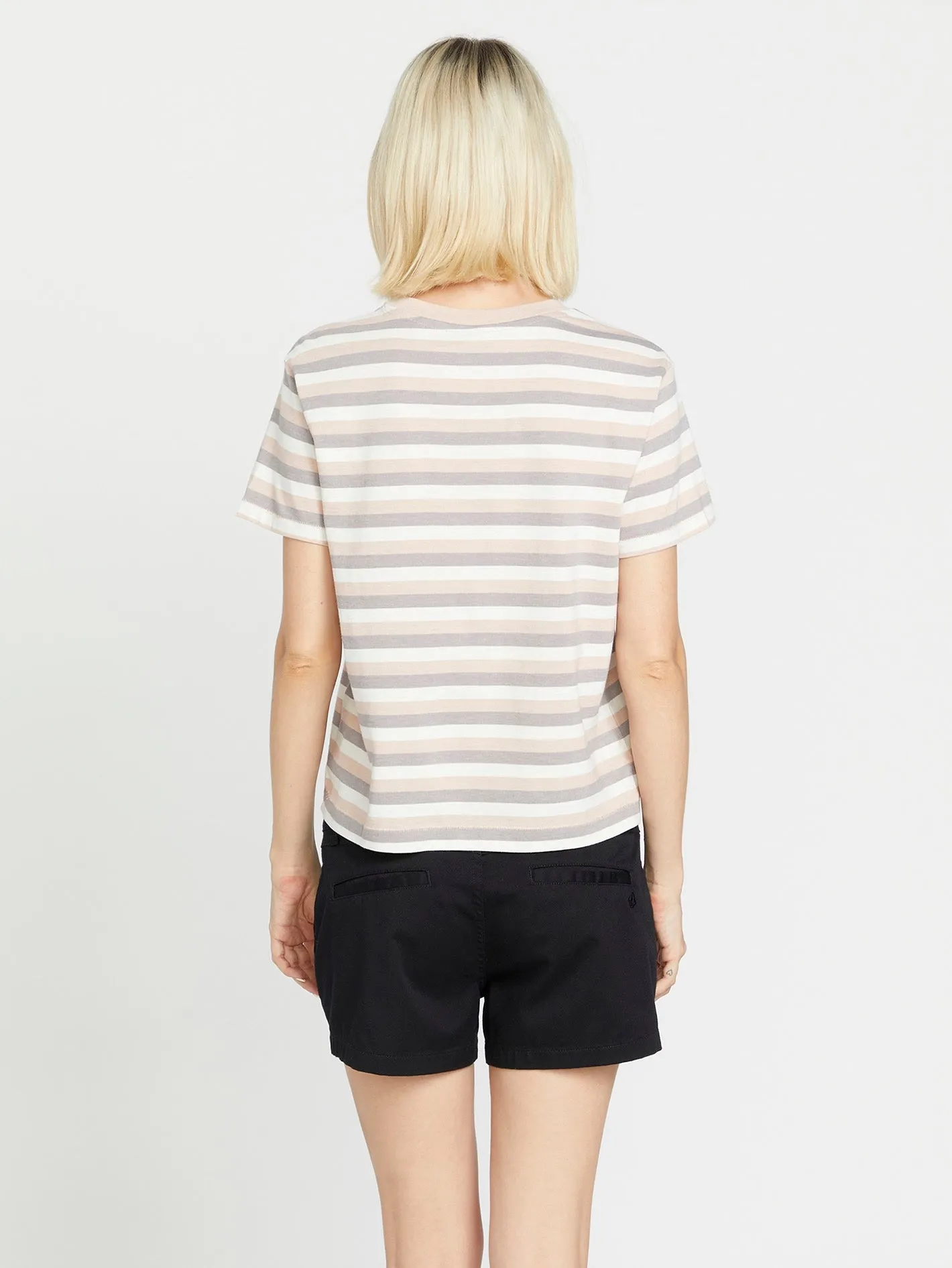 Halite Stripe Short Sleeve Shirt - Dusty Rose