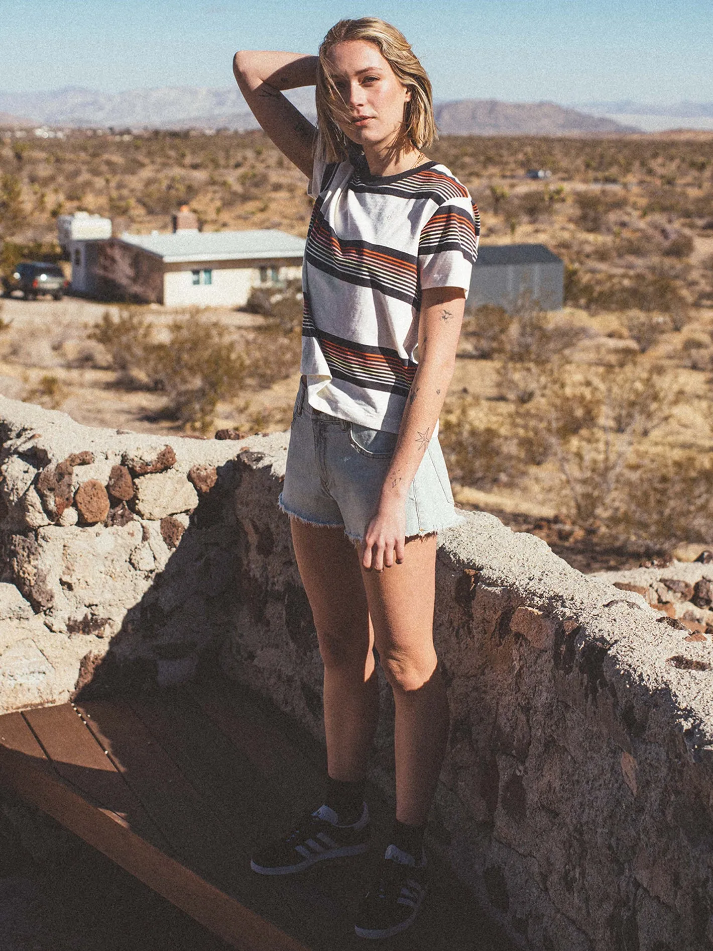 Halite Stripe Short Sleeve Shirt - Firecracker