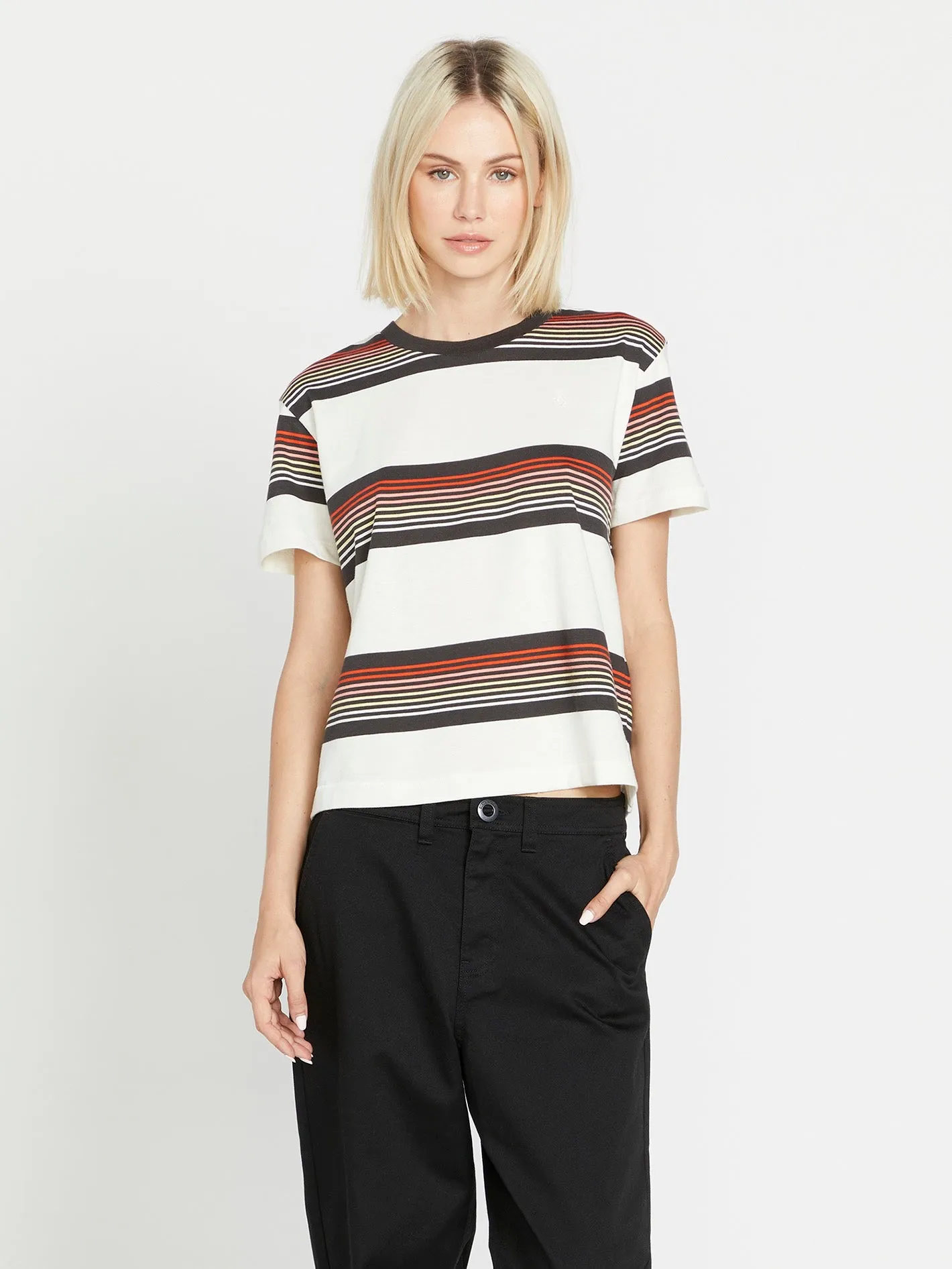 Halite Stripe Short Sleeve Shirt - Firecracker