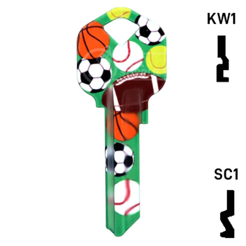 Happy Keys- Sports Key (Choose Keyway)