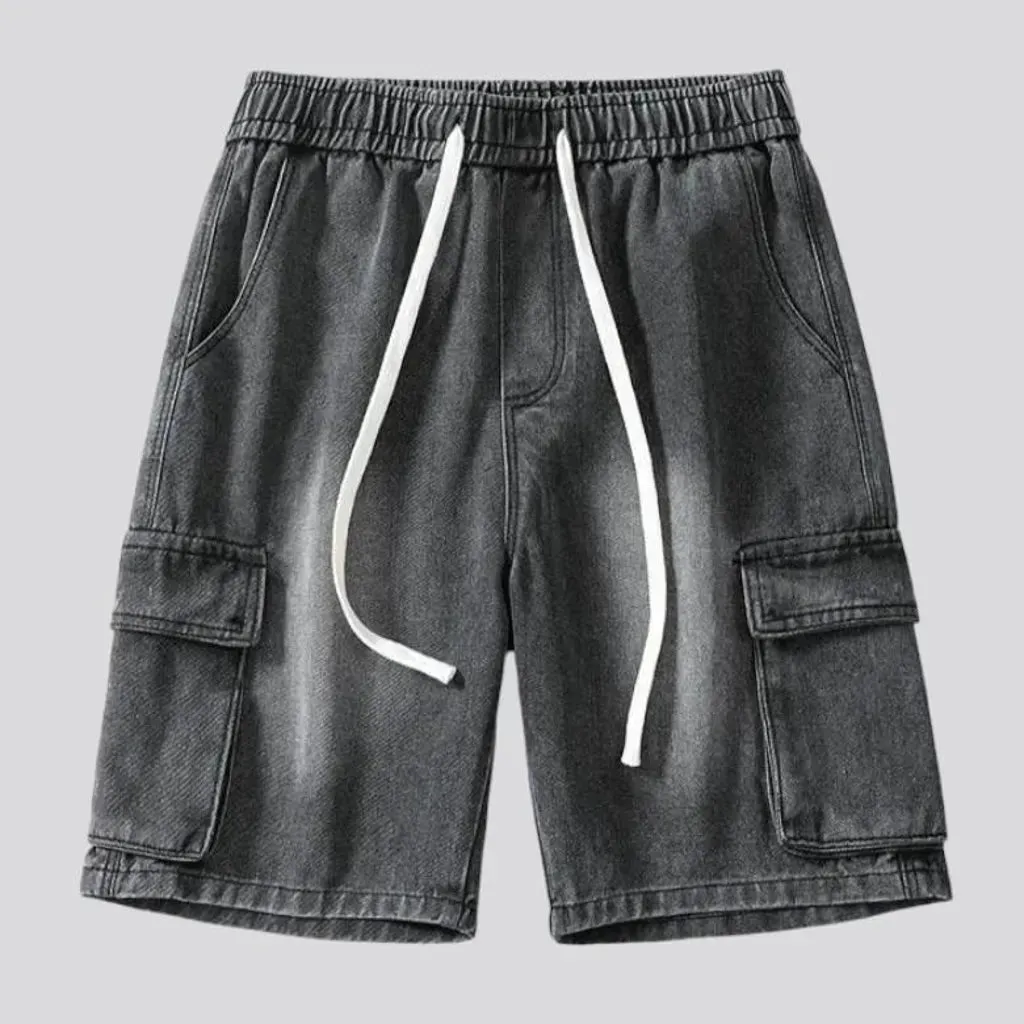 High-waist fashion men's jean shorts